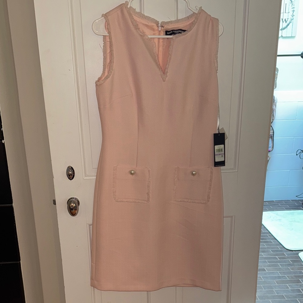 Karl Lagerfeld Blush Pink Mini Dress